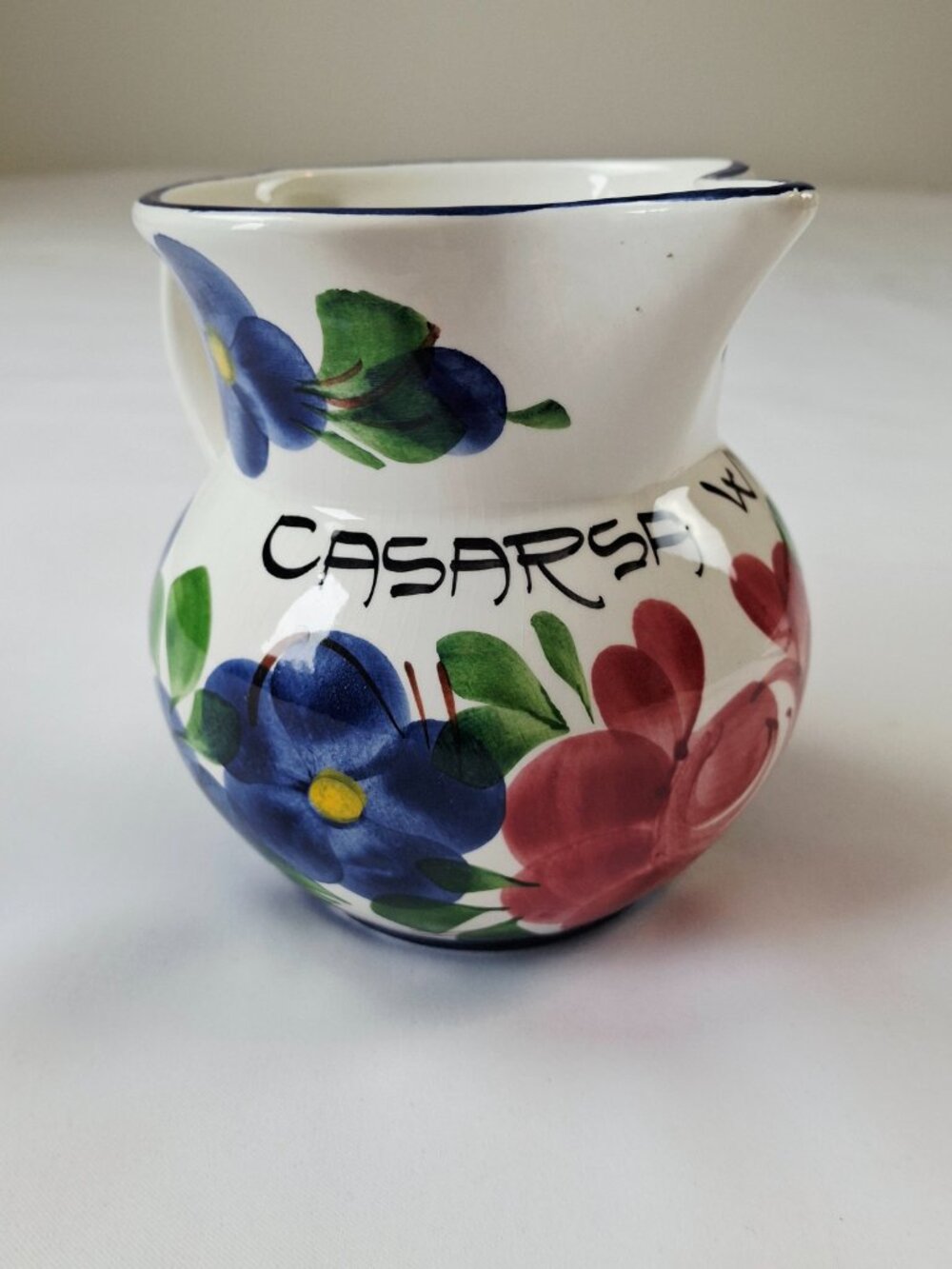 Vintage Fabbro Rivignano Casarsa Wine Ceramic Pitcher Jug Made In Italy